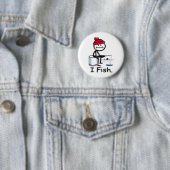 Badge Rond 5 Cm Poisson : glace (En situation)