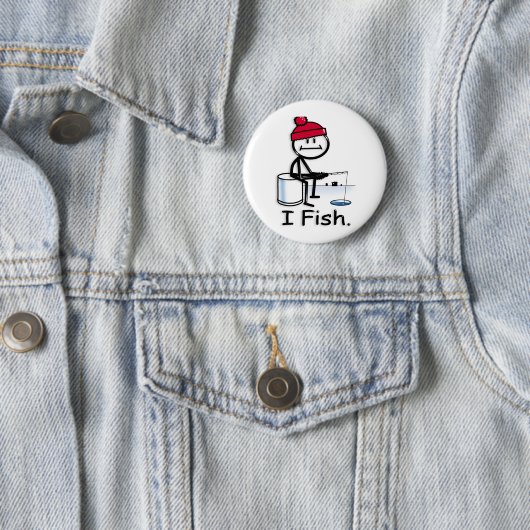 Badge Rond 5 Cm Poisson : glace (En situation)
