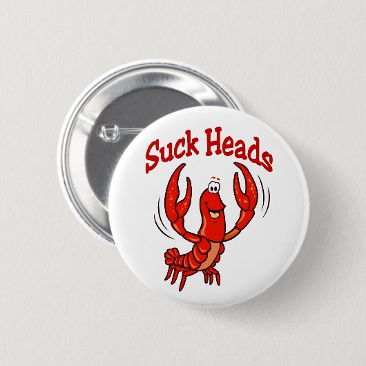 Badge Rond 5 Cm Poisson-grièche caricaturale (Devant & derrière)