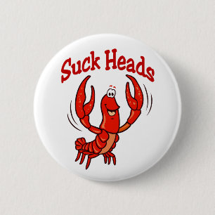 Badge Rond 5 Cm Poisson-grièche caricaturale