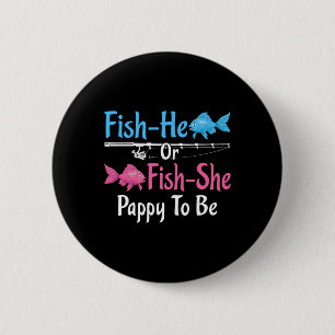 Badge Rond 5 Cm Poisson-il ou Poisson-elle Papa Pour Révélation De