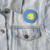 Badge Rond 5 Cm Poisson jaune (En situation)