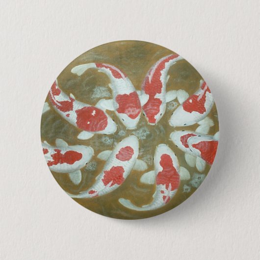BADGE ROND 5 CM POISSON KOI (Devant)