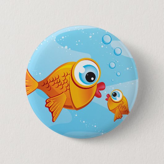 Badge Rond 5 Cm POISSON - Olive & Pickle :: (Devant)