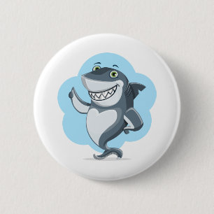 Badge Rond 5 Cm Poisson Requin Se Baigner Accueil Personnaliser De