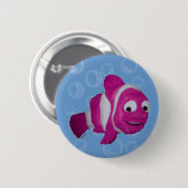 Badge Rond 5 Cm Poisson rose (Devant & derrière)