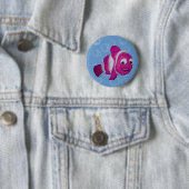Badge Rond 5 Cm Poisson rose (En situation)