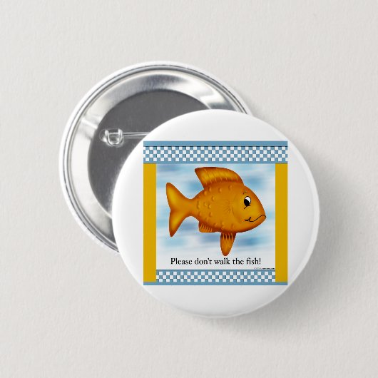 Badge Rond 5 Cm Poisson rouge (Devant & derrière)