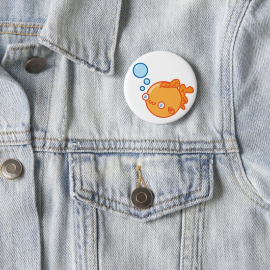 Badge Rond 5 Cm Poisson rouge (En situation)