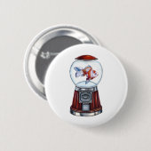 Badge Rond 5 Cm Poisson rouge de BubbleGum (Devant & derrière)