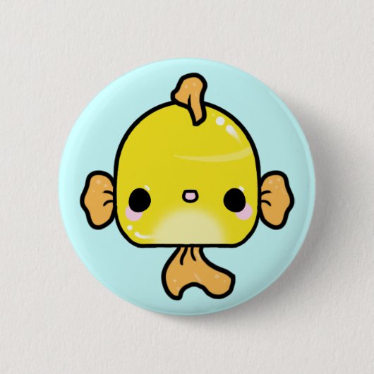 Badge Rond 5 Cm Poisson rouge de Kawaii (vous changez l'arrière - (Devant)