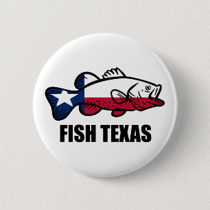 Badge Rond 5 Cm Poisson Texas