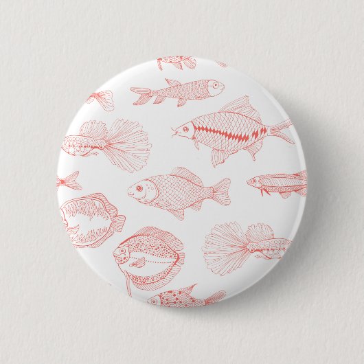 Badge Rond 5 Cm Poissons (Devant)