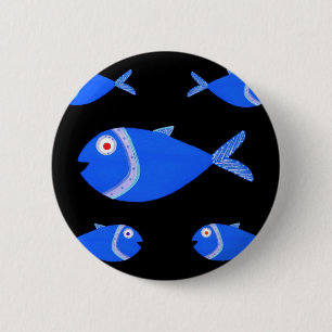 Badge Rond 5 Cm Poissons de guppy
