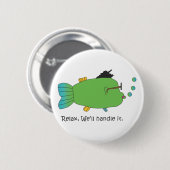Badge Rond 5 Cm Poissons de ronflement (Devant & derrière)