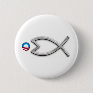 Badge Rond 5 Cm Poissons d'Obama