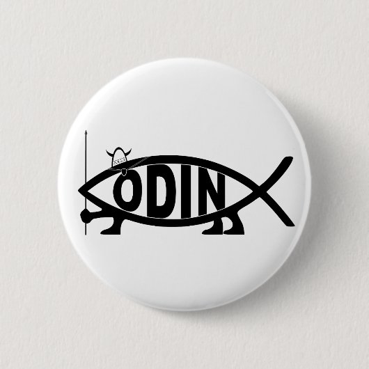 Badge Rond 5 Cm Poissons d'Odin (Devant)