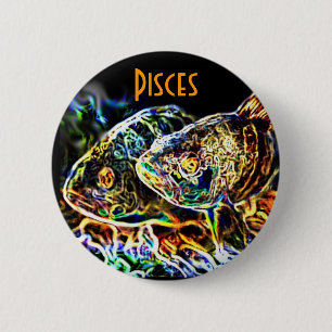 Badge Rond 5 Cm Poissons - les poissons jumeaux du zodiaque par
