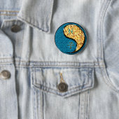 Badge Rond 5 Cm Poissons & Rat de feu (En situation)