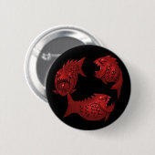 Badge Rond 5 Cm Poissons rouges (Devant & derrière)