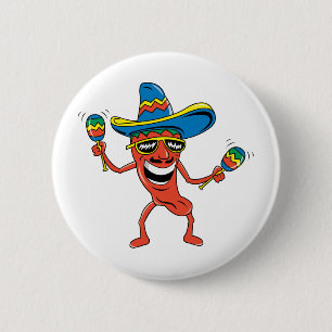 Badge Rond 5 Cm Poivre de piment mexicain