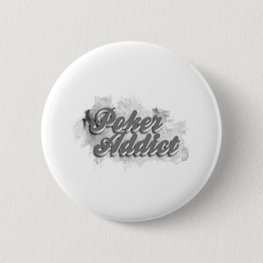 Badge Rond 5 Cm Poker addict (Devant)