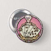 Badge Rond 5 Cm Poker Squelette Joueur bouton épingle (Devant & derrière)