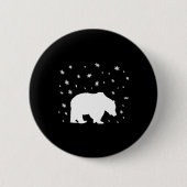 Badge Rond 5 Cm Polar Bear in the Snow (Devant)