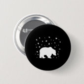 Badge Rond 5 Cm Polar Bear in the Snow (Devant & derrière)