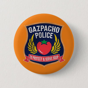 Badge Rond 5 Cm Police de Gazpacho