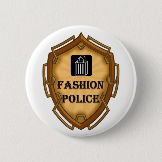 Badge Rond 5 Cm Police de mode (Devant)
