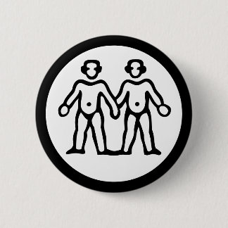 Badge Rond 5 Cm Police Zodiac : GEMINI + vos couleurs et idées