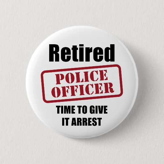Badge Rond 5 Cm Policier retiré (Devant)