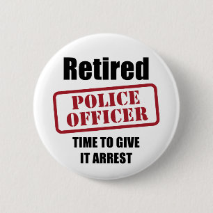 Badge Rond 5 Cm Policier retiré
