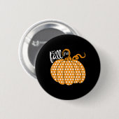 Badge Rond 5 Cm Polka Dot Citrouille Bonne Chute - Sa Chute Yall S (Devant & derrière)