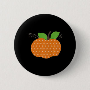 Badge Rond 5 Cm Polka Dot Citrouille mignon Graphic Fall Tee