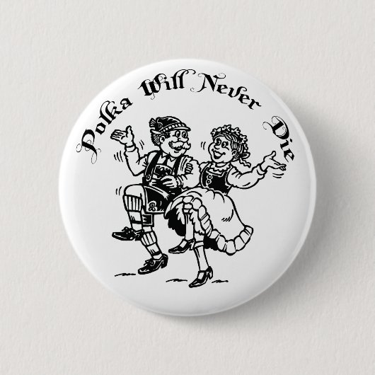 Badge Rond 5 Cm Polka drôle (Devant)