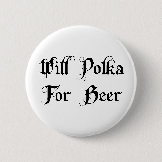 Badge Rond 5 Cm Polka pour la bière (Devant)