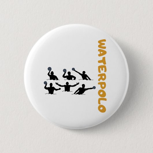 Badge Rond 5 Cm Polo aquatique (Devant)