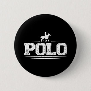 Badge Rond 5 Cm Polo Joueurs Horseback équitation Cheval Equestre