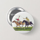 Badge Rond 5 Cm Polo Ponies (Devant & derrière)