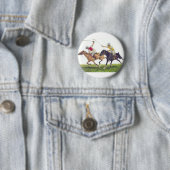 Badge Rond 5 Cm Polo Ponies (En situation)