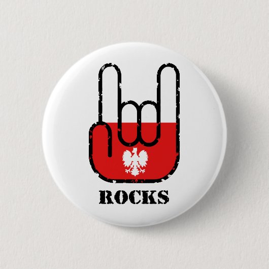 Badge Rond 5 Cm Pologne Rocks (Devant)