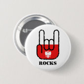 Badge Rond 5 Cm Pologne Rocks (Devant & derrière)