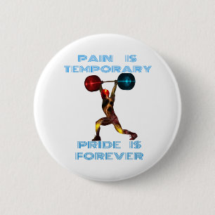 Badge Rond 5 Cm Polygone d'entraînement de culturisme et de poids