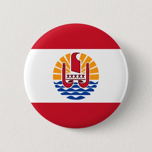 Badge Rond 5 Cm Polynésie française (Devant)