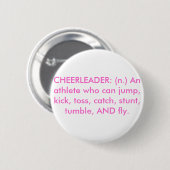 BADGE ROND 5 CM POM-POM GIRL (Devant & derrière)