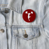 Badge Rond 5 Cm Pom-pom girl Cheerleading l'art d'ensemble par Al (En situation)