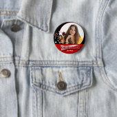 Badge Rond 5 Cm Pom-pom girl - do-it-yourself photo - Rouge (En situation)