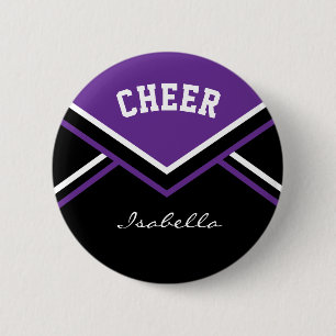 Badge Rond 5 Cm Pom-pom girl pourpre